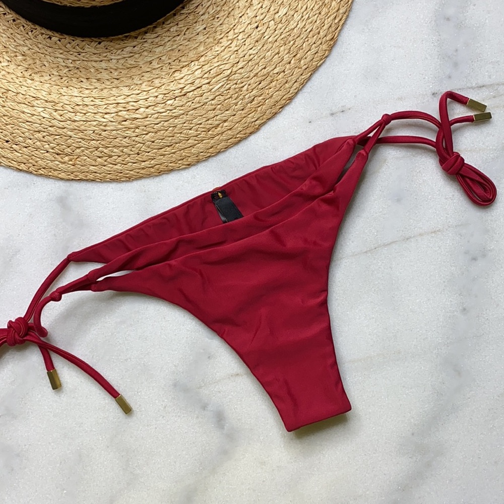 NWT Vix Paula Hermanny Red Bikini Bottom